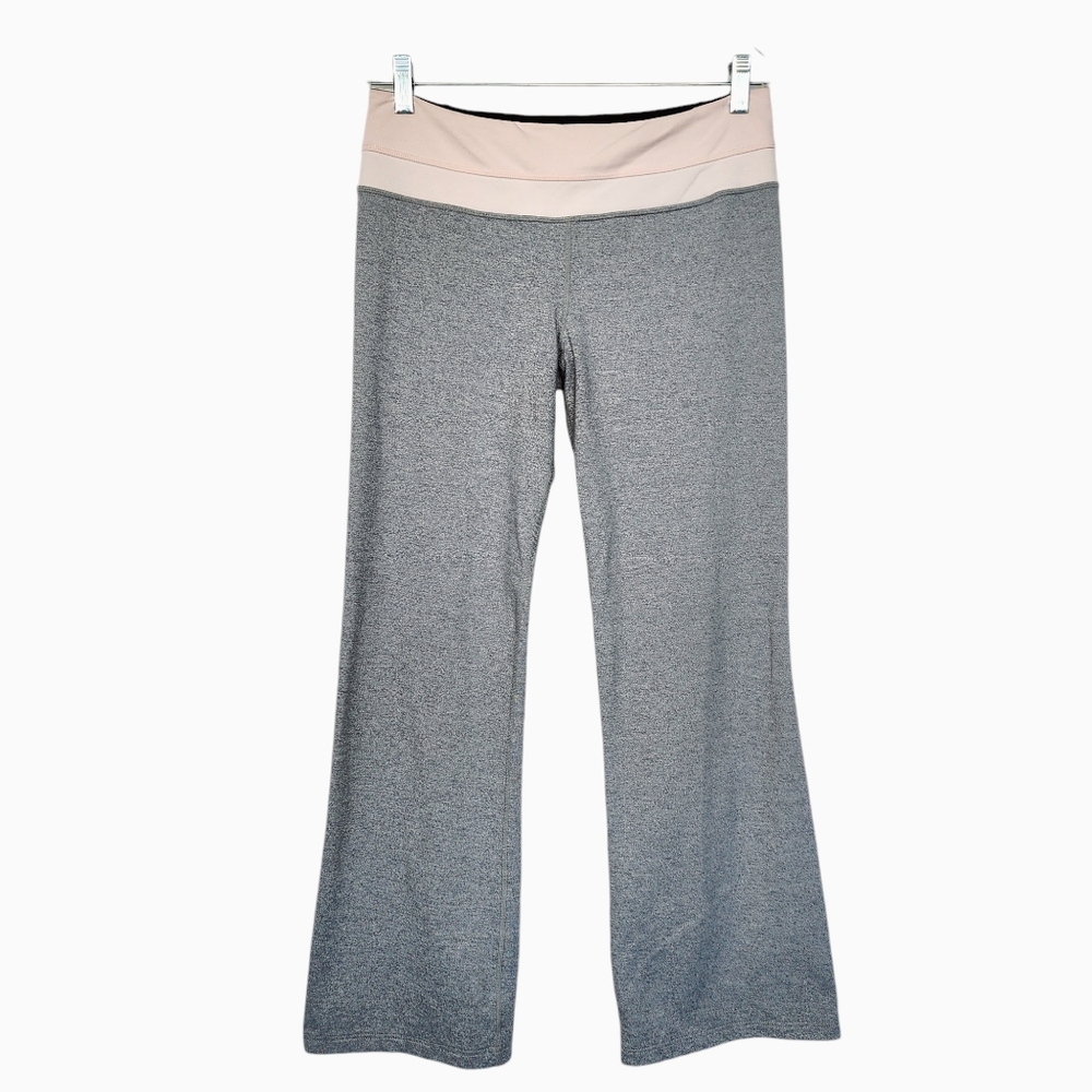 lululemon athletica Gray Leggings with Pale Pink Waistband